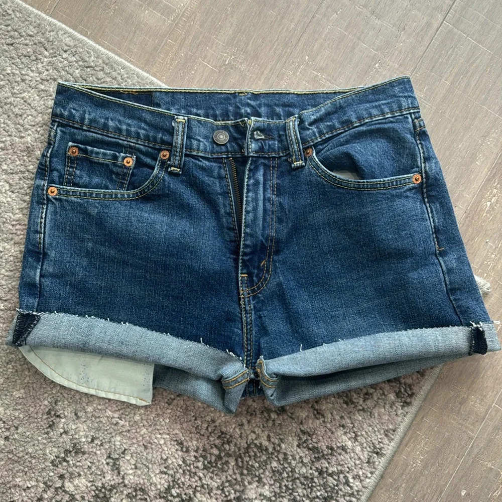 Levi's Women's 505 Blue Cut Off Denim Jean Shorts Sz 29